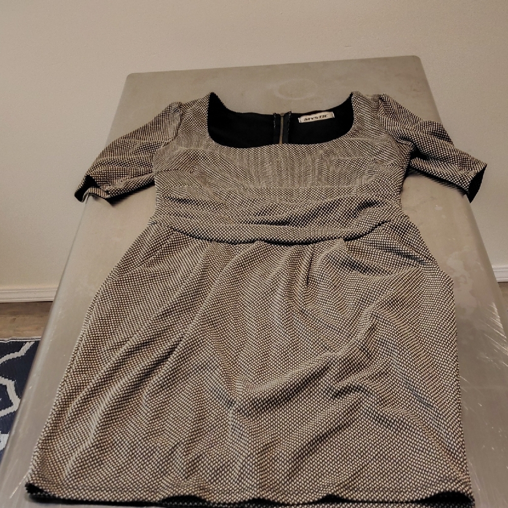Mystic Black and White Mini Dress